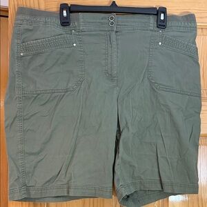 Karen Scott Olive Cargo Shorts